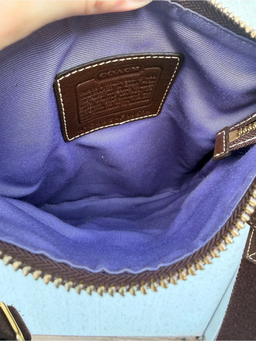 Authentic Coach patchwork crossbody satchel bag